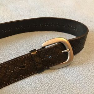 Black leather belt
